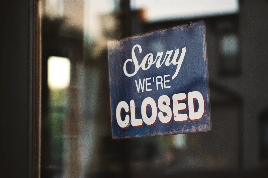 Sorry closed sign