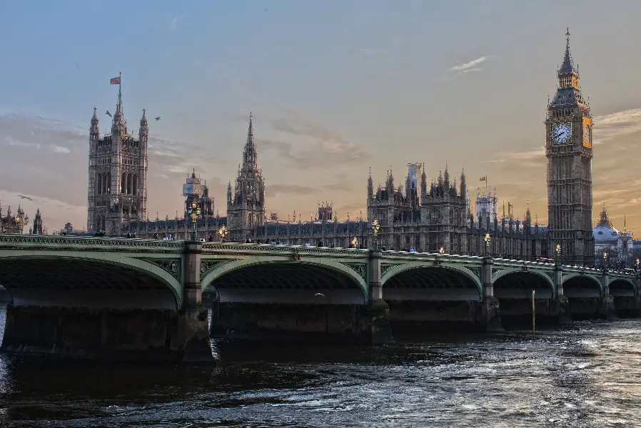 Houses of Parliament from across the river thames